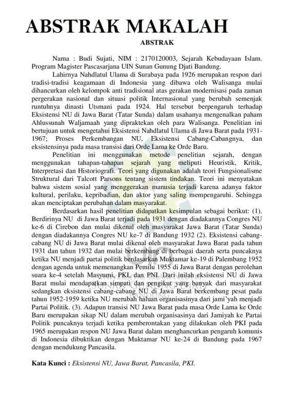 √ 10 Contoh Abstrak Makalah Bahasa Indonesia Nilai A [LENGKAP PDF]