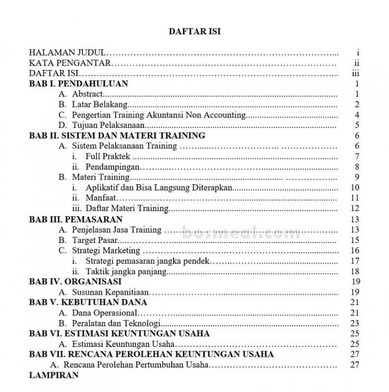 Contoh Daftar Isi Makalah, Proposal, Skripsi & Laporan Yang Benar