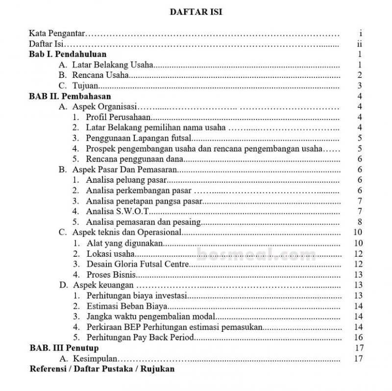 Contoh Daftar Isi Makalah, Proposal, Skripsi & Laporan Yang Benar