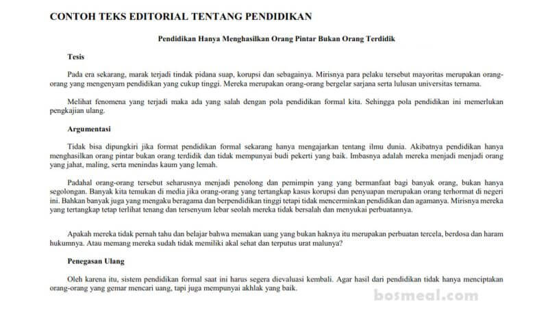 √ 10 Contoh Teks Editorial Singkat Di Koran Beserta Strukturnya Lengkap