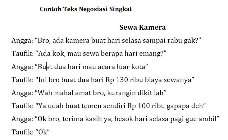 25 Contoh Teks Negosiasi Jual Beli Beserta Strukturnya Lengkap