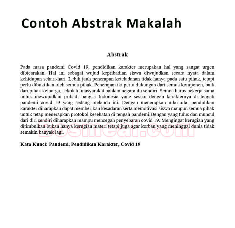 8 CONTOH Abstrak Skripsi, Karya Ilmiah, Jurnal Penelitian & Tesis