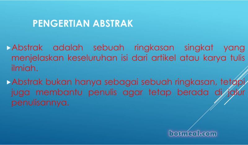 8 CONTOH Abstrak Skripsi, Karya Ilmiah, Jurnal Penelitian & Tesis